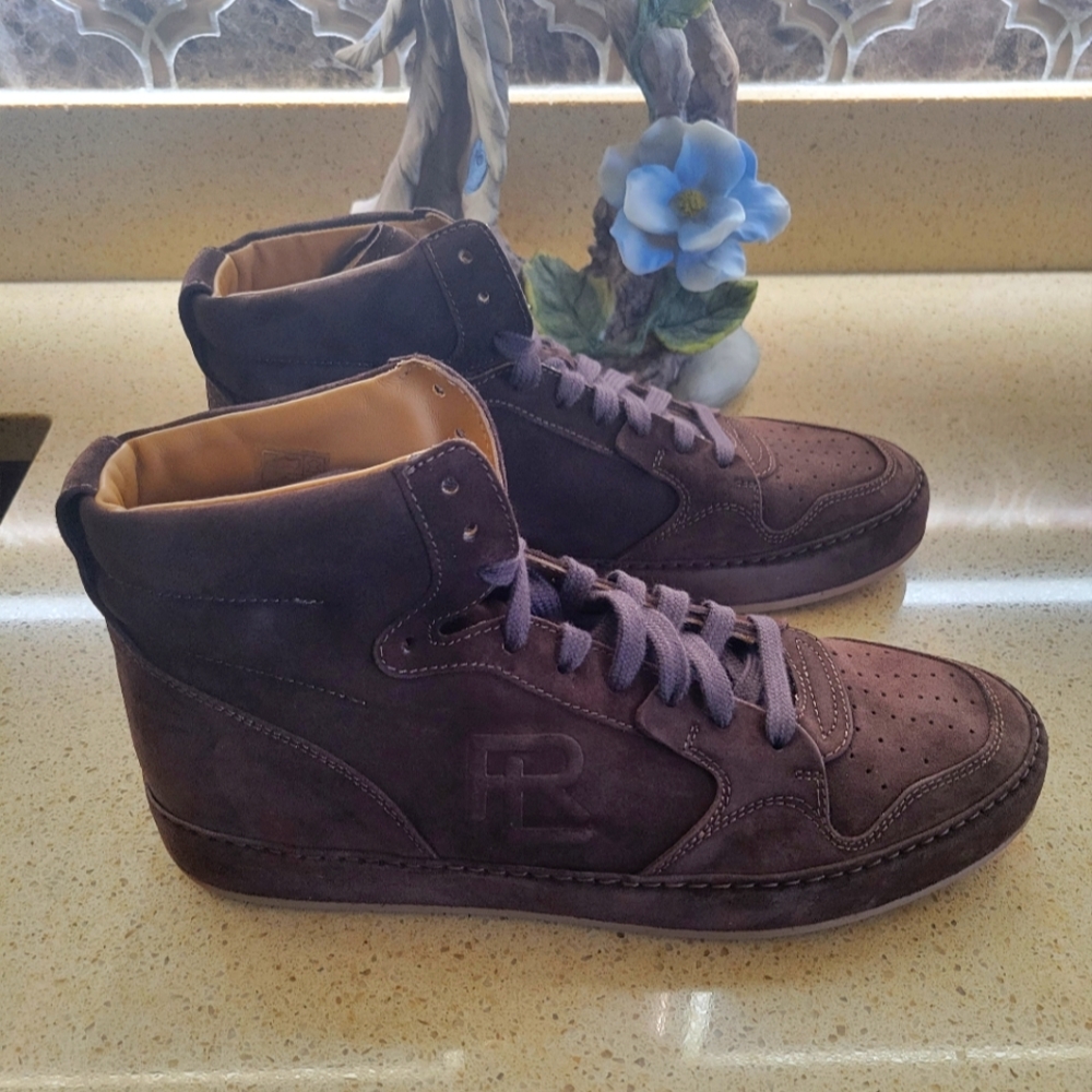 Ralph Lauren Purple Label Jaeymn Brown Suede Hightop